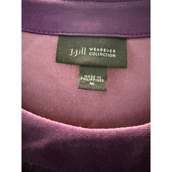 J Jill Wearever Collection Layering Tank Velvet Sz M Medium Tunic Length Stretch - Picture 3 of 5